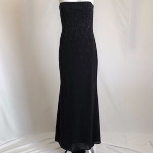 Black Strapless Floor-length Gown SZ 2